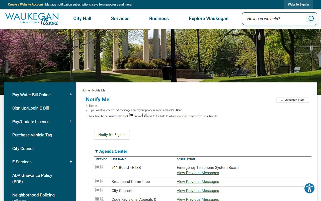 Waukegan Police Department website for booking reports and arrest records in Illinois